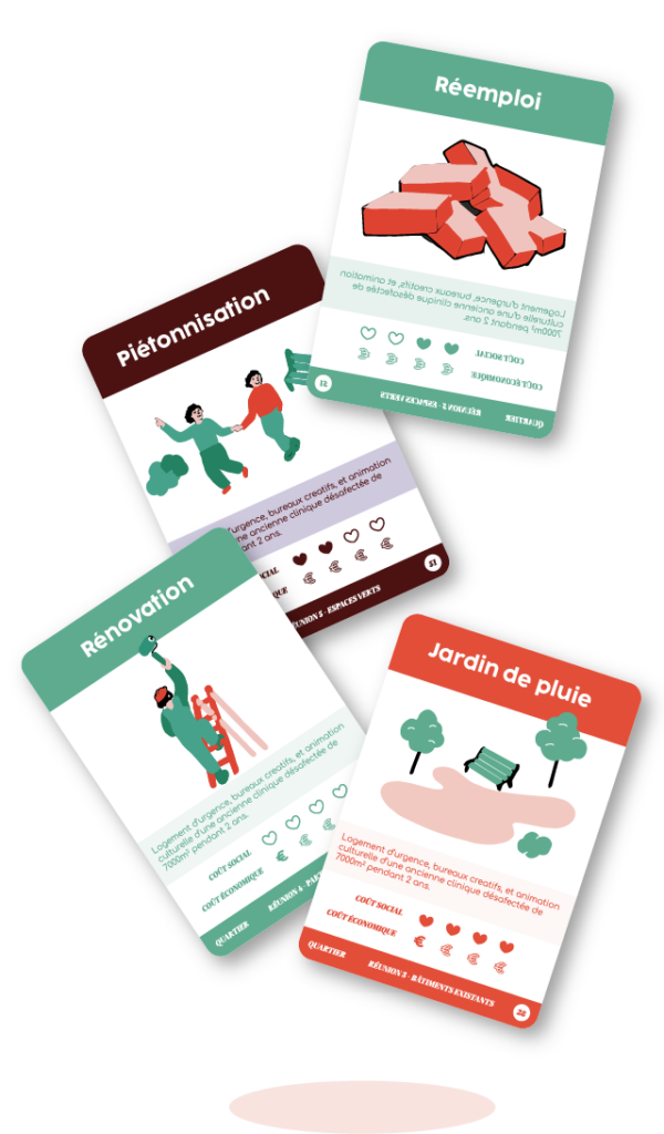4 cartes de leviers aménagement durable